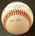 Paul Molitor Autographed Baseball w 7 Inscriptions