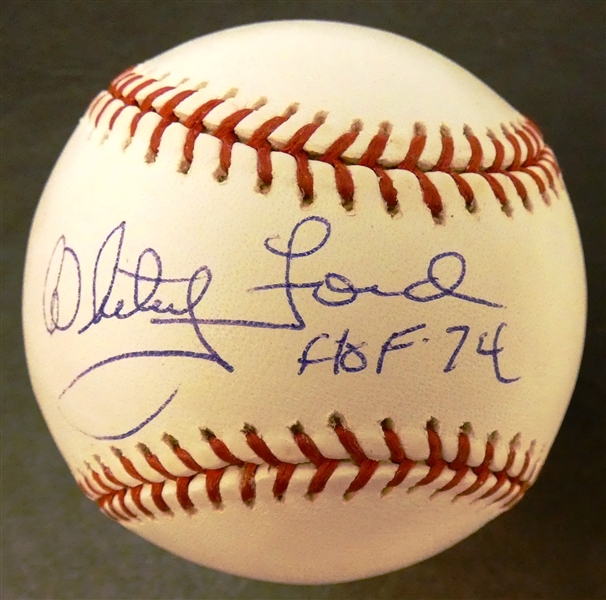 Whitey Ford Autographed Baseball