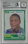 Barry Sanders Autographed BAS 10 1989 Score Rookie Card