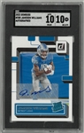Jameson Williams SGC Gem Mint 10/10 Autographed Rookie Card