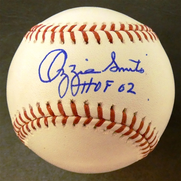 Ozzie Smith Autographed Baseball