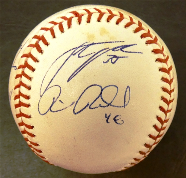 Justin Verlander, Rick Porcello & 3 Others Autographed Baseball