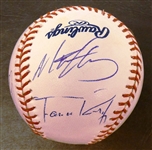 Justin Verlander, Rick Porcello & 3 Others Autographed Baseball
