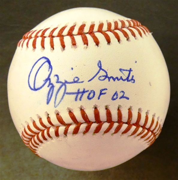 Ozzie Smith Autographed Baseball