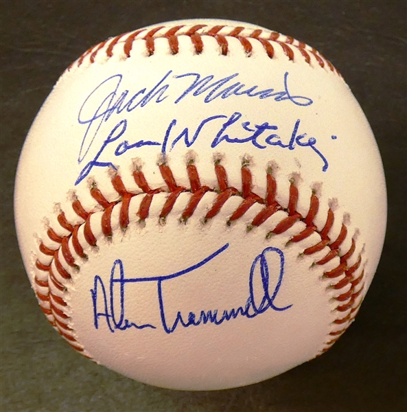 Morris, Whitaker & Parrish Autographed Baseball