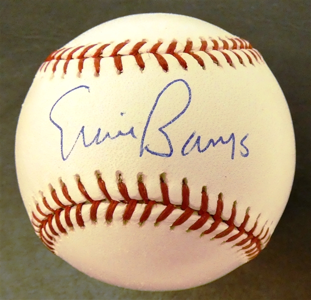 Ernie Banks Autographed Baseball