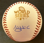 A.J. Hinch Autographed 2017 World Series Baseball