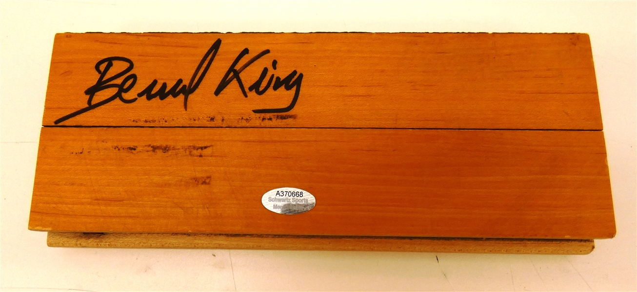 Bernard King Autographed Wood Floor Piece
