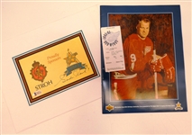 Gordie Howe Autographed 65th Birthday Program Package