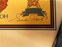 Gordie Howe Autographed 65th Birthday Program Package