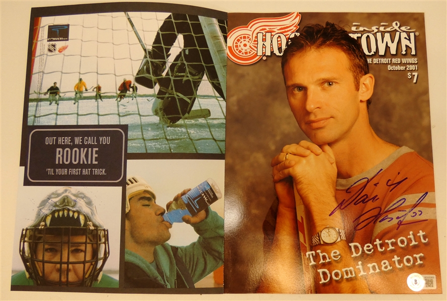 Dominik Hasek Autographed Hockeytown Magazine