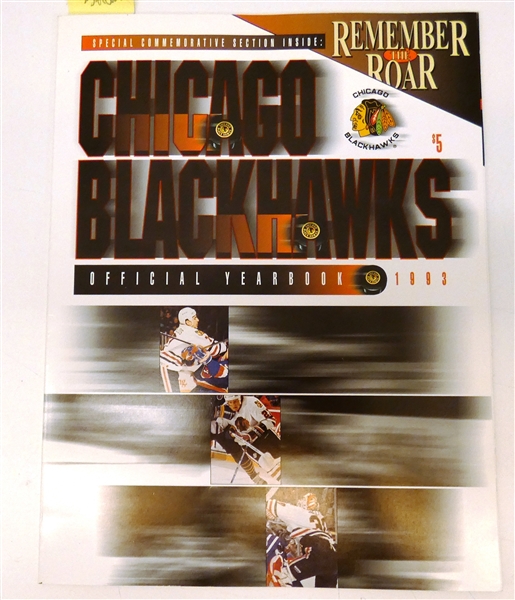 Bobby Hull Autographed 1993 Blackhawks Yearbook