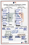 Kirk Gibson Autographed 8/3/2003 Line-Up Card