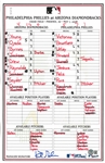 Kirk Gibson Autographed 5/7/2008 Line-Up Card