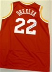Clyde Drexler Autographed Custom Jersey