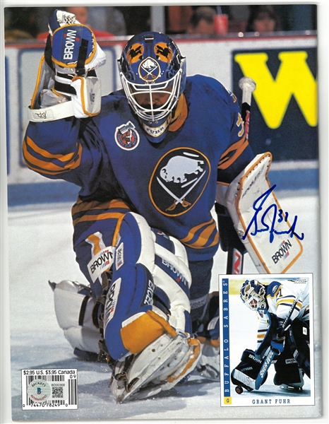 Grant Fuhr Autographed Beckett Magazine