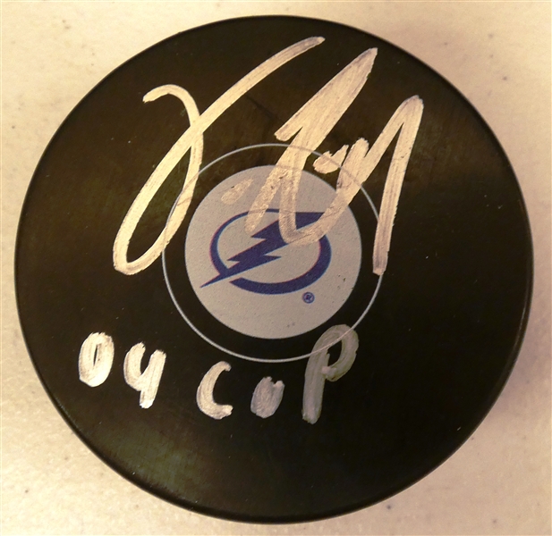 Vincent Lecavalier Autographed Lightning Puck