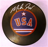 Mike Richter Autographed USA Puck