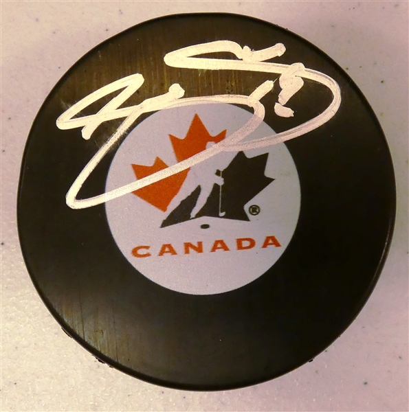 Joe Sakic Autographed Canada Puck