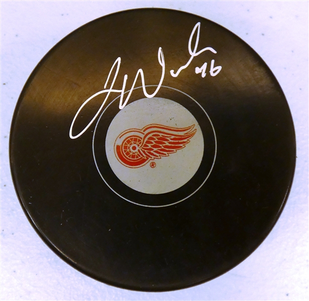 Jake Walman Autographed Red Wings Puck