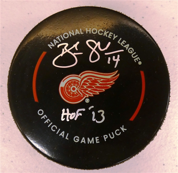 Brendan Shanahan Autographed Red Wings Puck