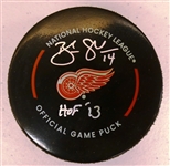 Brendan Shanahan Autographed Red Wings Puck
