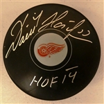 Dominik Hasek Autographed Red Wings Puck