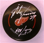 Mike Vernon Autographed Red Wings Puck