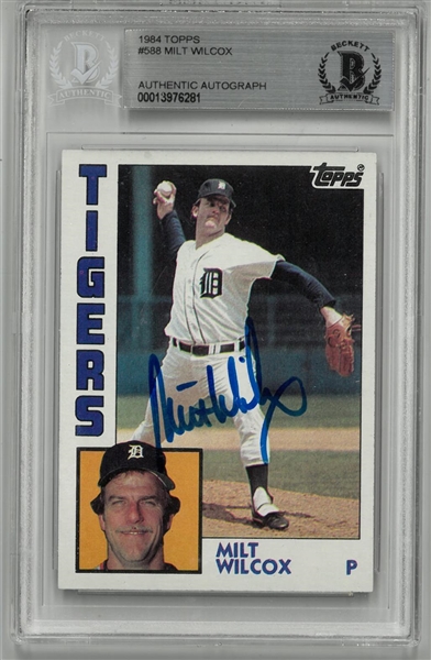 Milt Wilcox Autographed 1984 Topps