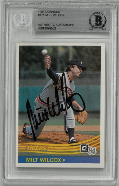 Milt Wilcox Autographed 1984 Donruss