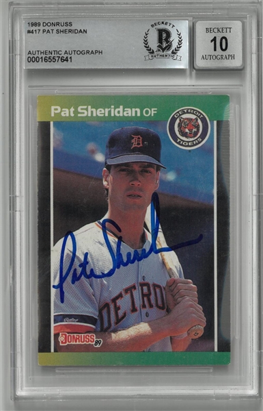 Pat Sheridan Autographed 1989 Donruss