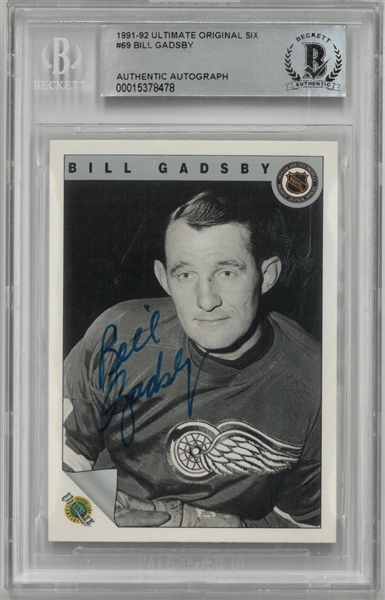 Bill Gadsby Autographed 1991 Ultimate