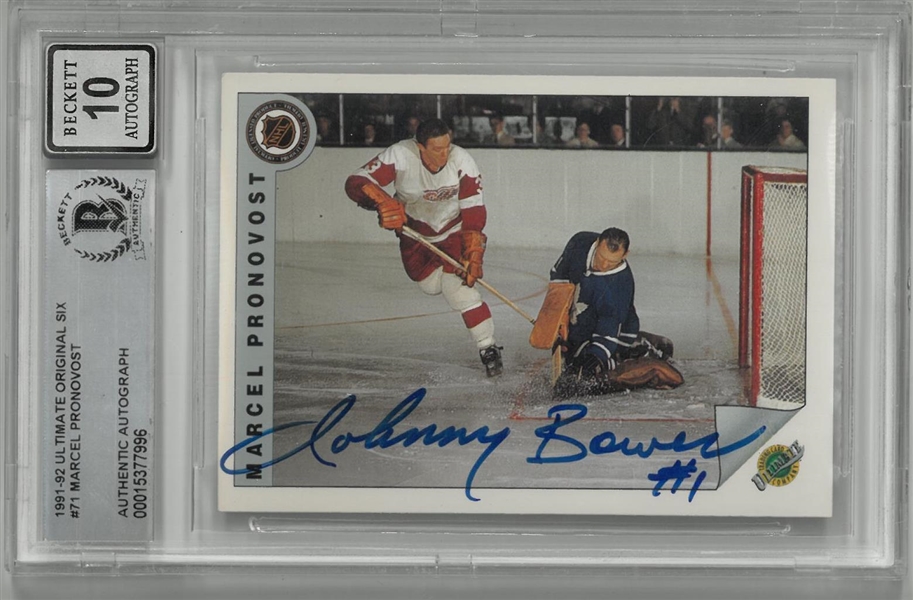 Johnny Bower Autographed 1991 Ultimate