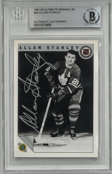 Allan Stanley Autographed 1991 Ultimate