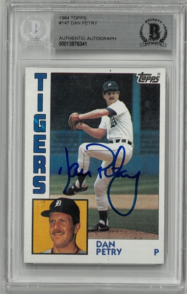 Dan Petry Autographed 1984 Topps