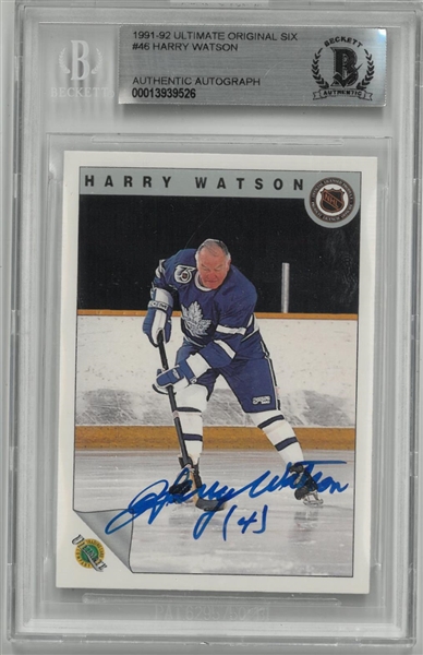 Harry Watson Autographed 1991 Ultimate