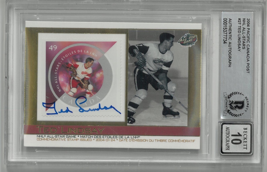 Ted Lindsay Autographed 2004 Pacific