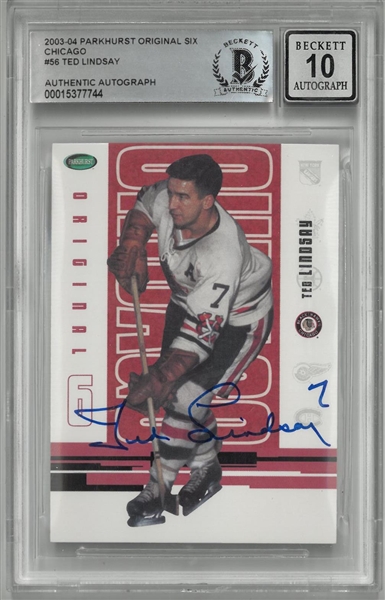 Ted Lindsay Autographed 2003 Parkhurst