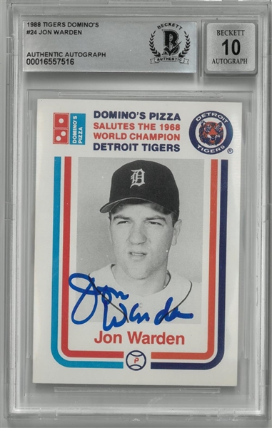 Jon Warden Autographed 1988 Dominos