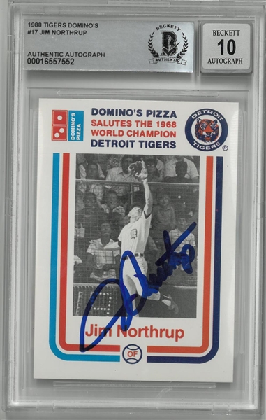 Jim Northrup Autographed 1988 Dominos