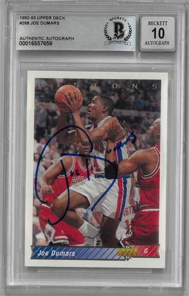 Joe Dumars Autographed 1992/93 Upper Deck