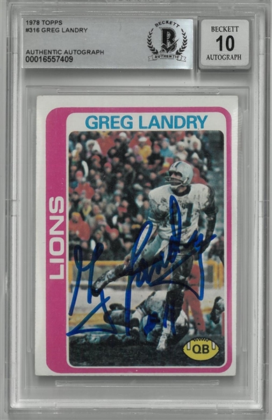 Greg Landry Autographed 1978 Topps