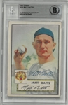 Matt Batts Autographed 1952 Topps