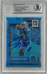 Jameson Williams Autographed 2022 Donruss Optic Aqua