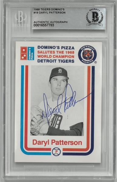 Daryl Patterson Autographed 1988 Dominos