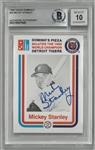 Mickey Stanley Autographed 1988 Domino's