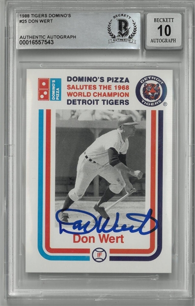 Don Wert Autographed 1988 Dominos