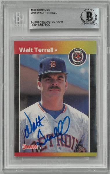 Walt Terrell Autographed 1989 Donruss
