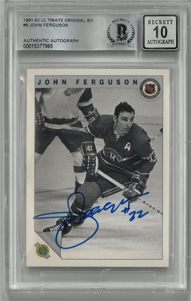 John Ferguson Autographed 1991 Ultimate