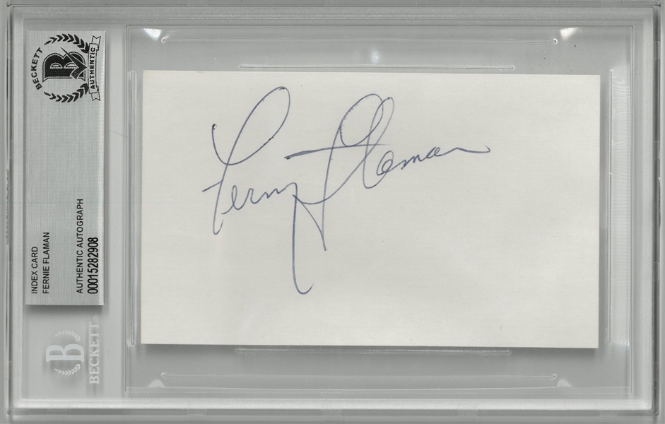 Fern Flaman Autographed 3x5 Index Card